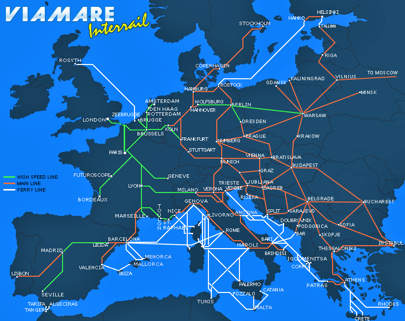 Interrail Map