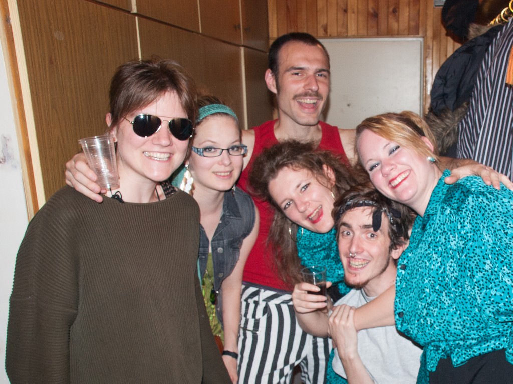Paula's Farewell '80s Party - Rasa, Niina, Zanda, Florian, Maria and Freddie Mercury