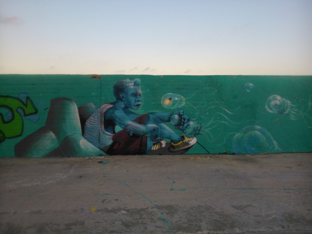 Varna Breakwater Grafitti